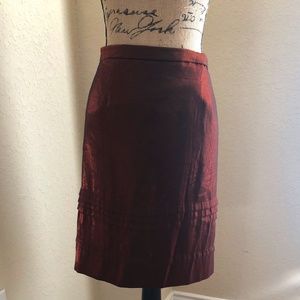 🍁 Simply Vera Sz10 Rust colored Taffeta A line Skirt